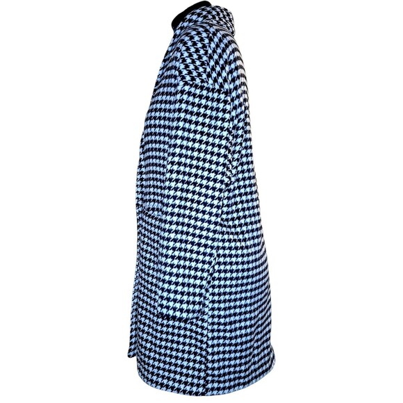 Old Navy Womens Coat M Black White Houndstooth Academia Preppy Classic Cozy - Picture 3 of 7